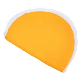 Childs Fabric Swim Cap - Orange & White