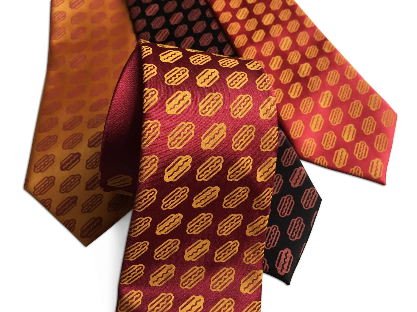 Coney Dog Necktie. Wieners! Hotdog Party Printed Tie