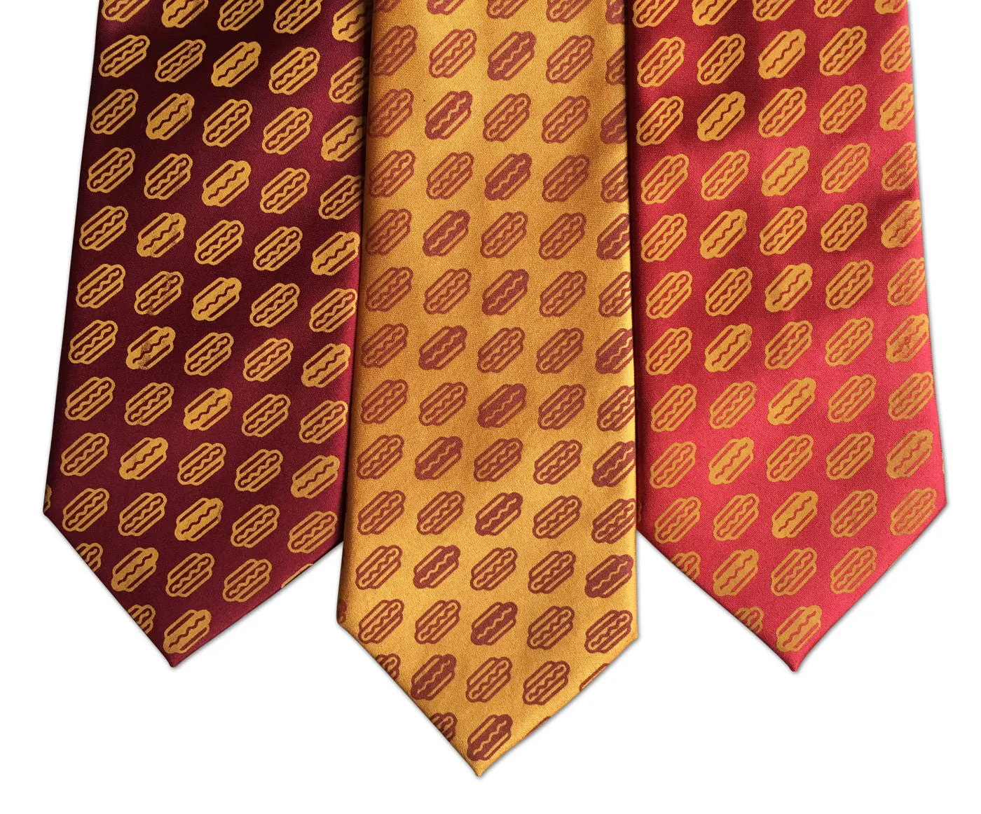 Coney Dog Necktie. Wieners! Hotdog Party Printed Tie