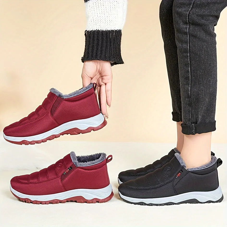 Cosy and Chic Winter Womens Fluffy SlipOn Boots