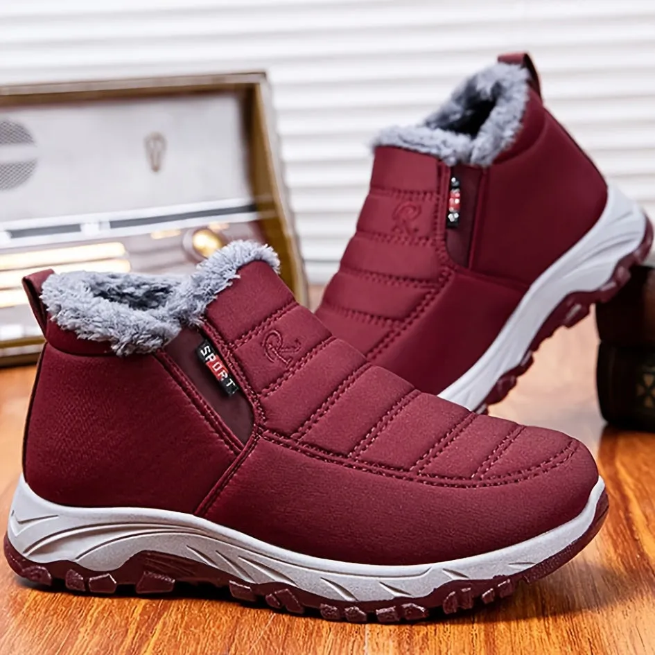 Cosy and Chic Winter Womens Fluffy SlipOn Boots