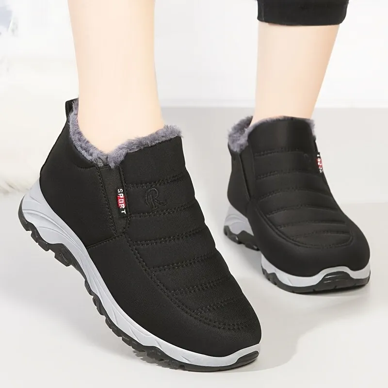 Cosy and Chic Winter Womens Fluffy SlipOn Boots