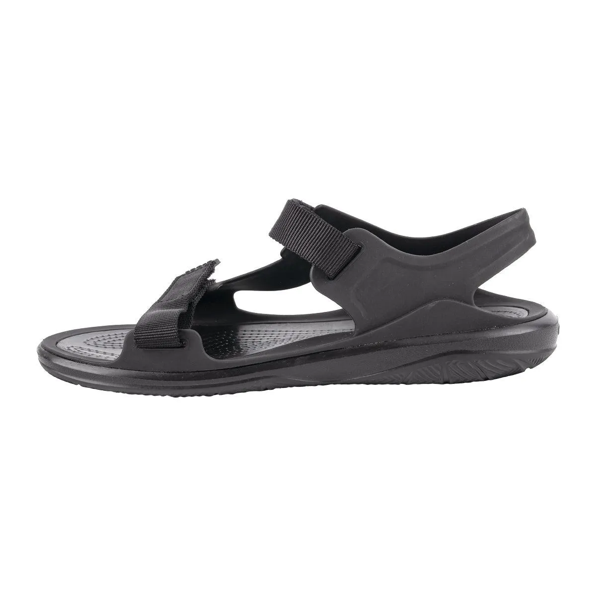 Crocs Swiftwater Expedition Strap Flat Sandals Rubber Black Colour For Women