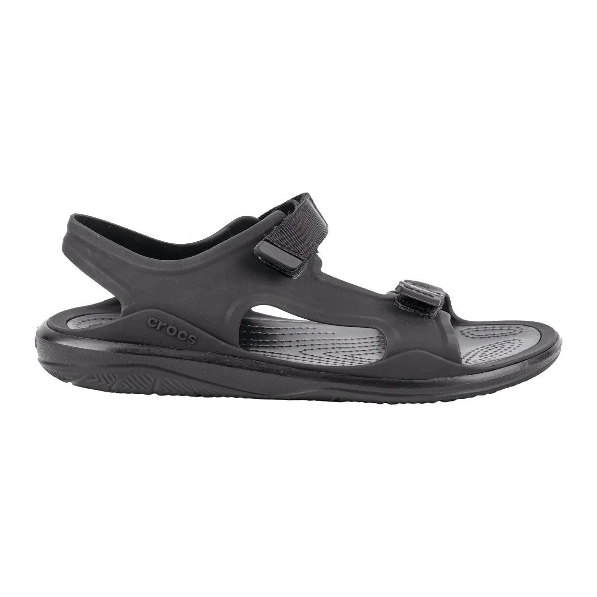 Crocs Swiftwater Expedition Strap Flat Sandals Rubber Black Colour For Women