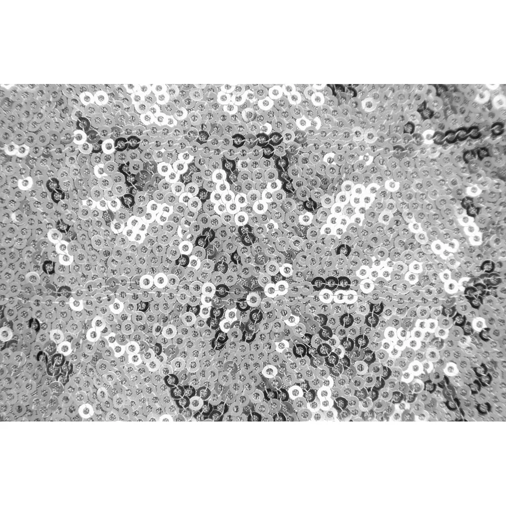 Diamond Glitz Sequin Rectangular Tablecloth 90"x156" - Silver
