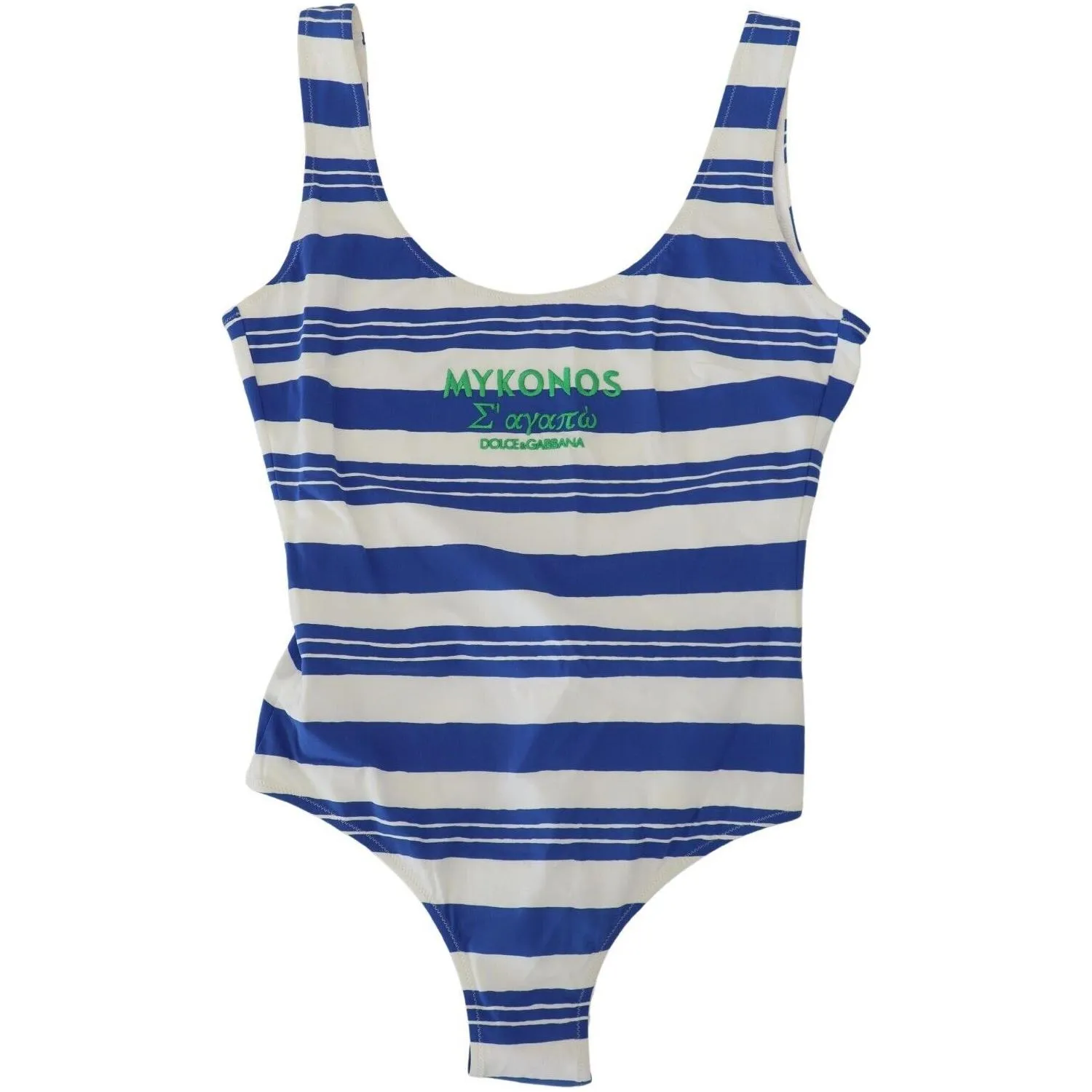 Dolce & Gabbana Riviera Chic Blue Striped One Piece Swimsuit