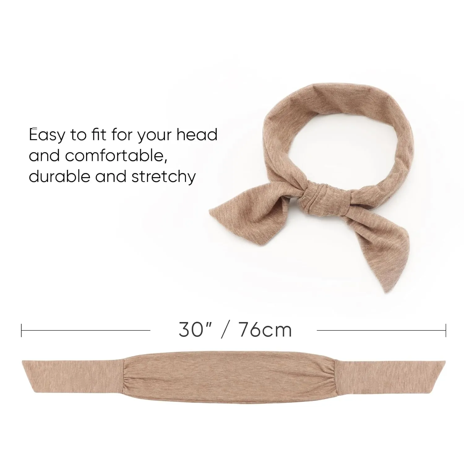 DRESHOW 6 PCS Adjustable Headbands for Women Knotted Headbands Elastic Non-Slip Fashion Hair Bands for Workout Sports Running Yoga