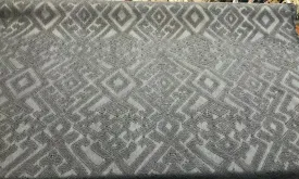 Fabricut East Gate Blue Denim Brocade Fabric by the yard