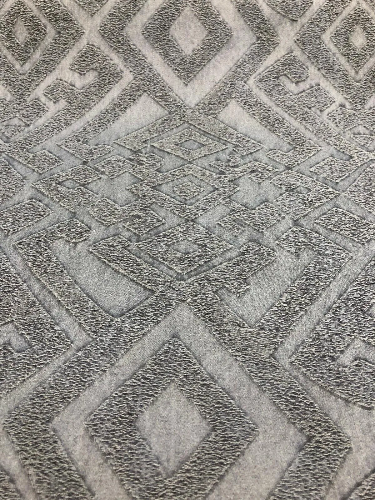 Fabricut East Gate Blue Denim Brocade Fabric by the yard