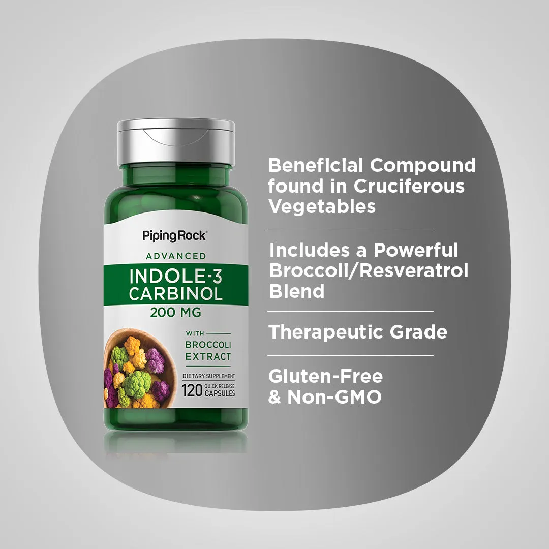 Indole-3-Carbinol with Resveratrol, 200 mg, 120 Quick Release Capsules