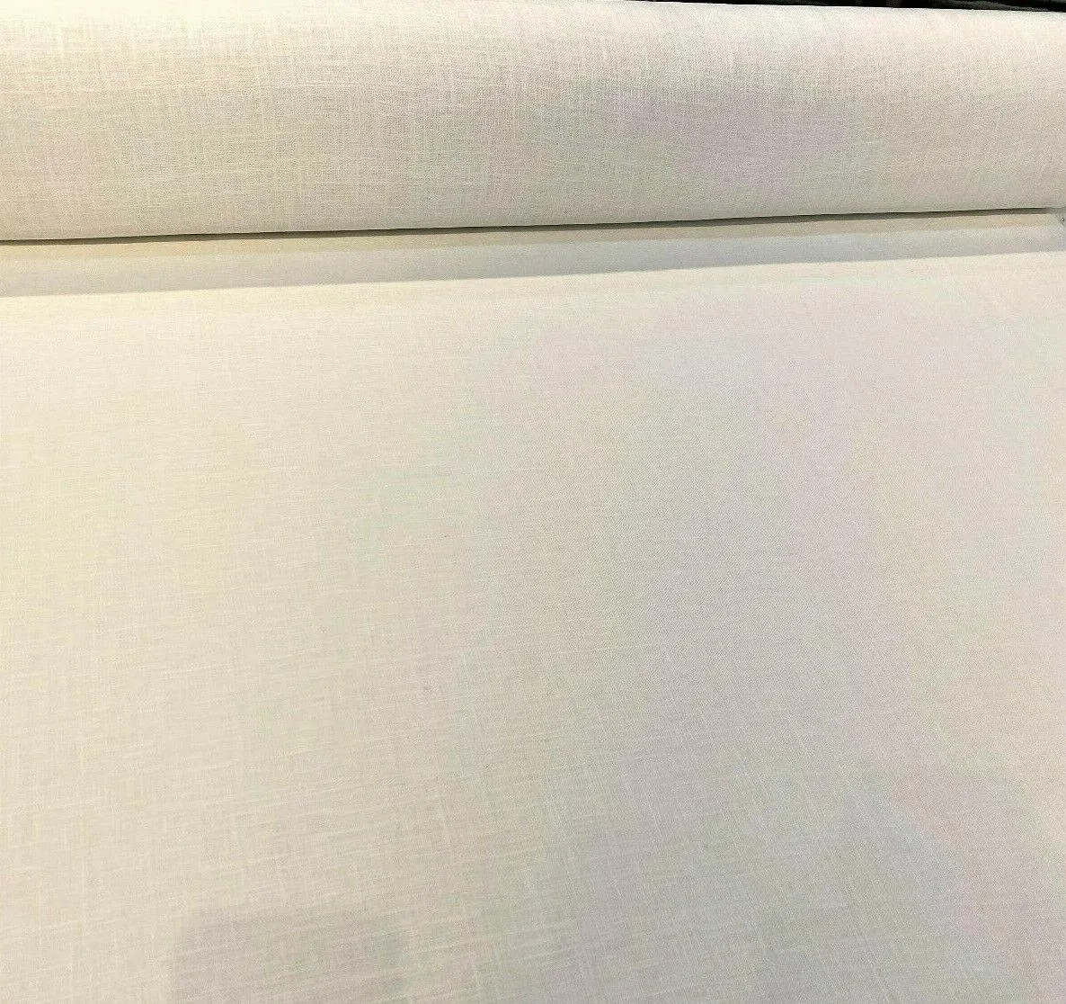 Ivory Linen Ramie Drapery Upholstery Fabric By The Yard