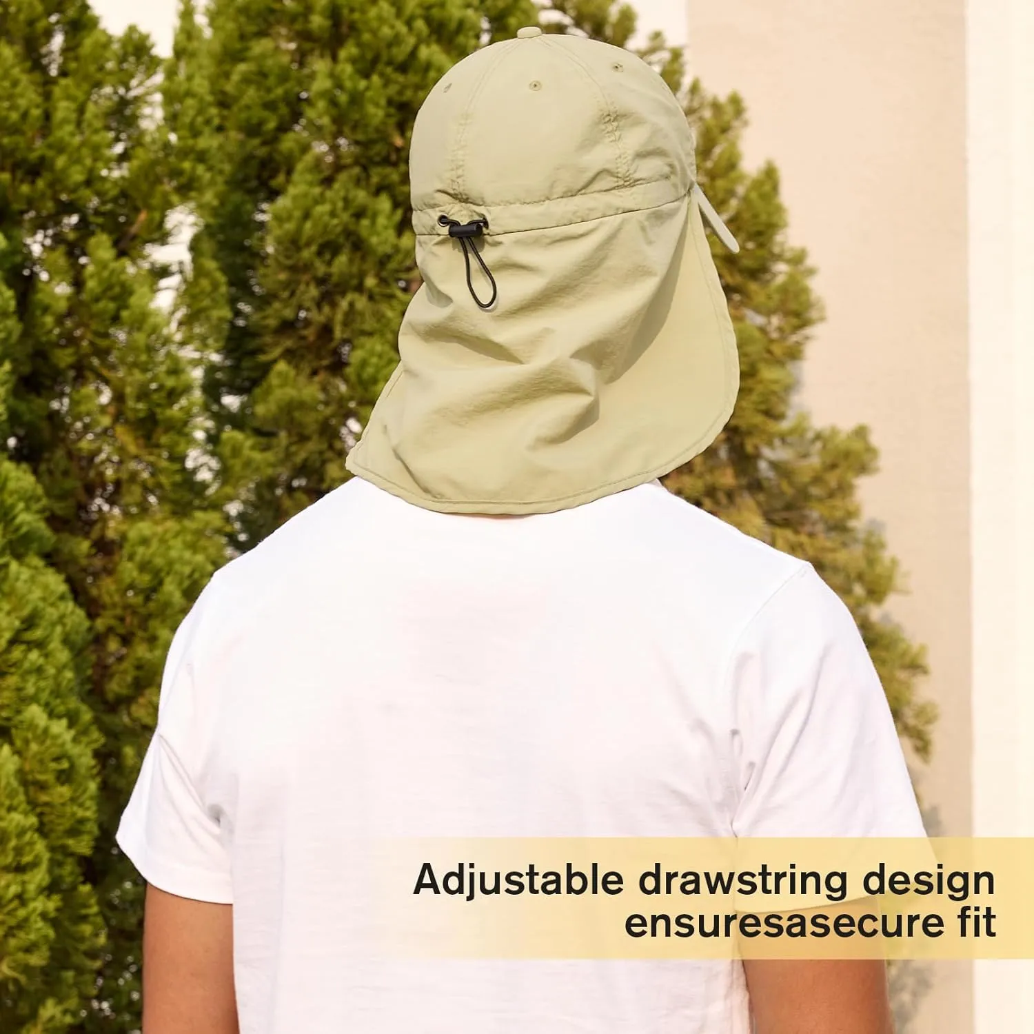 Mens Sun Hats with UV Protection Fishing Hiking Hat for Men with Neck Flap Summer Baseball Cap Outdoor