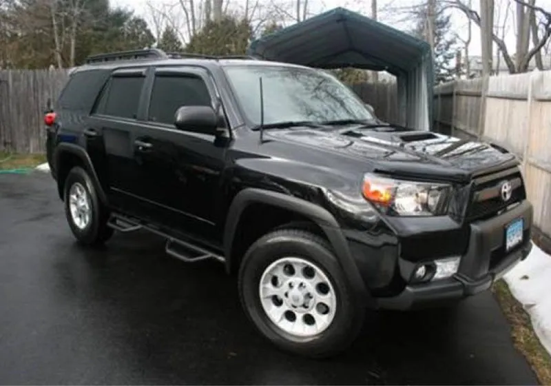 N-Fab Nerf Step 14-18 Toyota 4Runner SUV 4 Door Gas - Gloss Black - W2W - 3in
