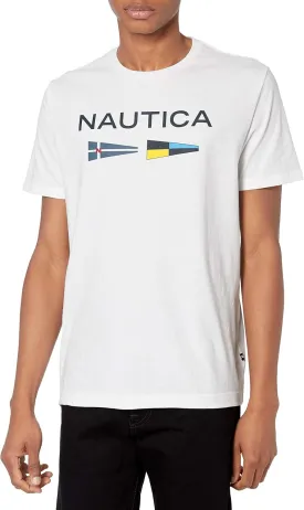 Nautica Men's Sustainably Crafted Logo Signal Flag Graphic T-Shirt