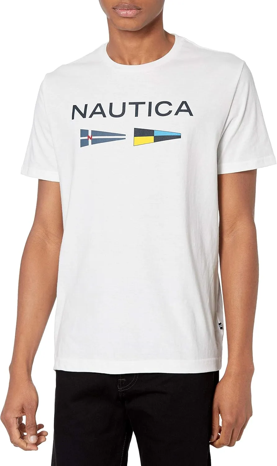 Nautica Men's Sustainably Crafted Logo Signal Flag Graphic T-Shirt