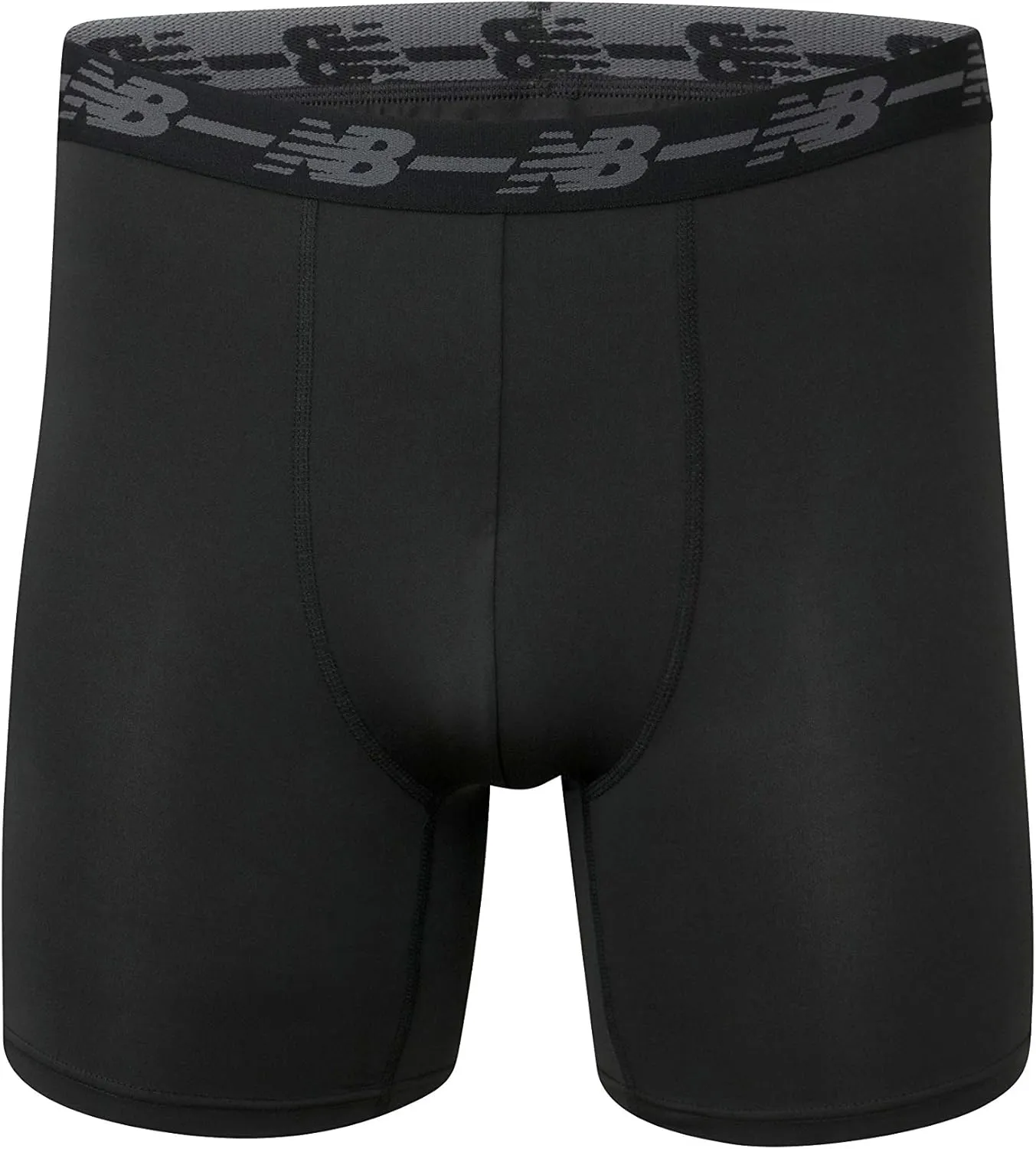 New Balance Men's Mesh Jersey Performance Wicking No Fly Boxer Briefs Underwear (4 Pack)