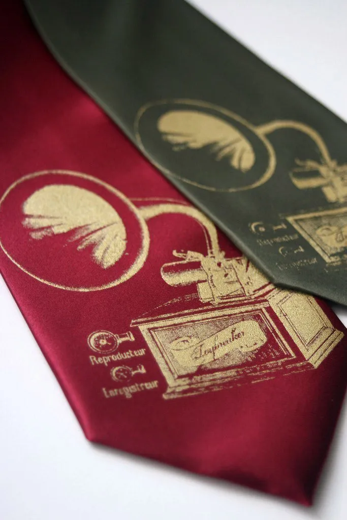 Phonograph Microfiber Necktie