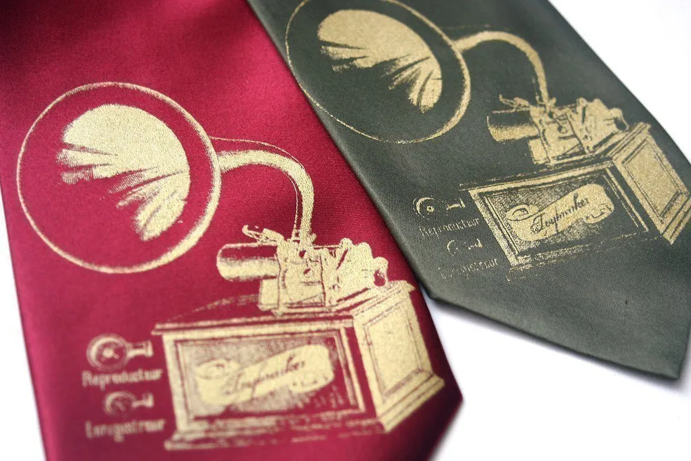 Phonograph Microfiber Necktie