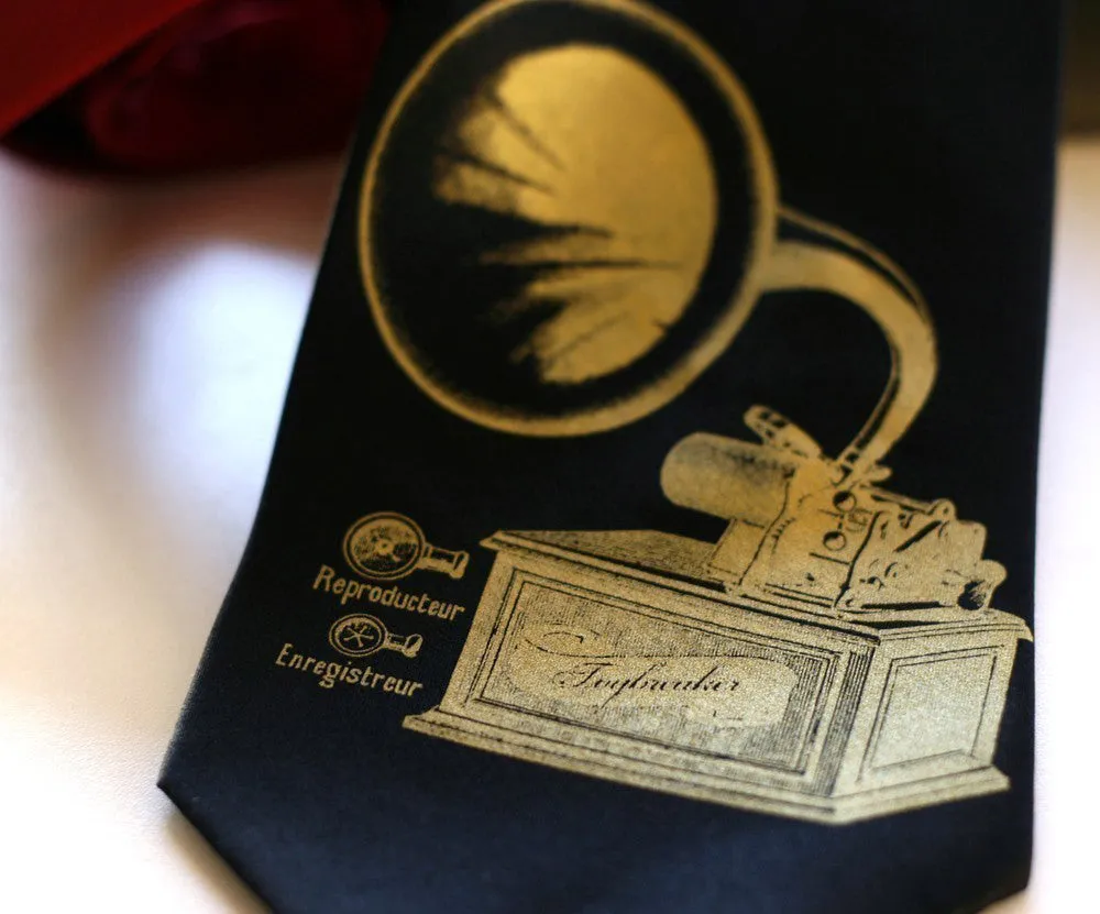 Phonograph Microfiber Necktie