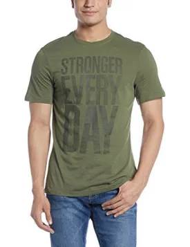 Reebok Men's Round Neck T-Shirt (4057284089951_AY1062_Large_Canopy Green)