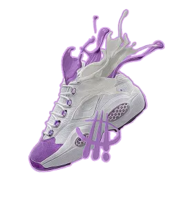 Reebok Question Mid “Grape Toe”| ILLCURRENCY White T-Shirt (SPLASH)