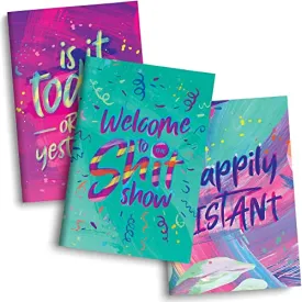 Saturnery Journal Notebook Set Womens A5 Size Recycled Paper