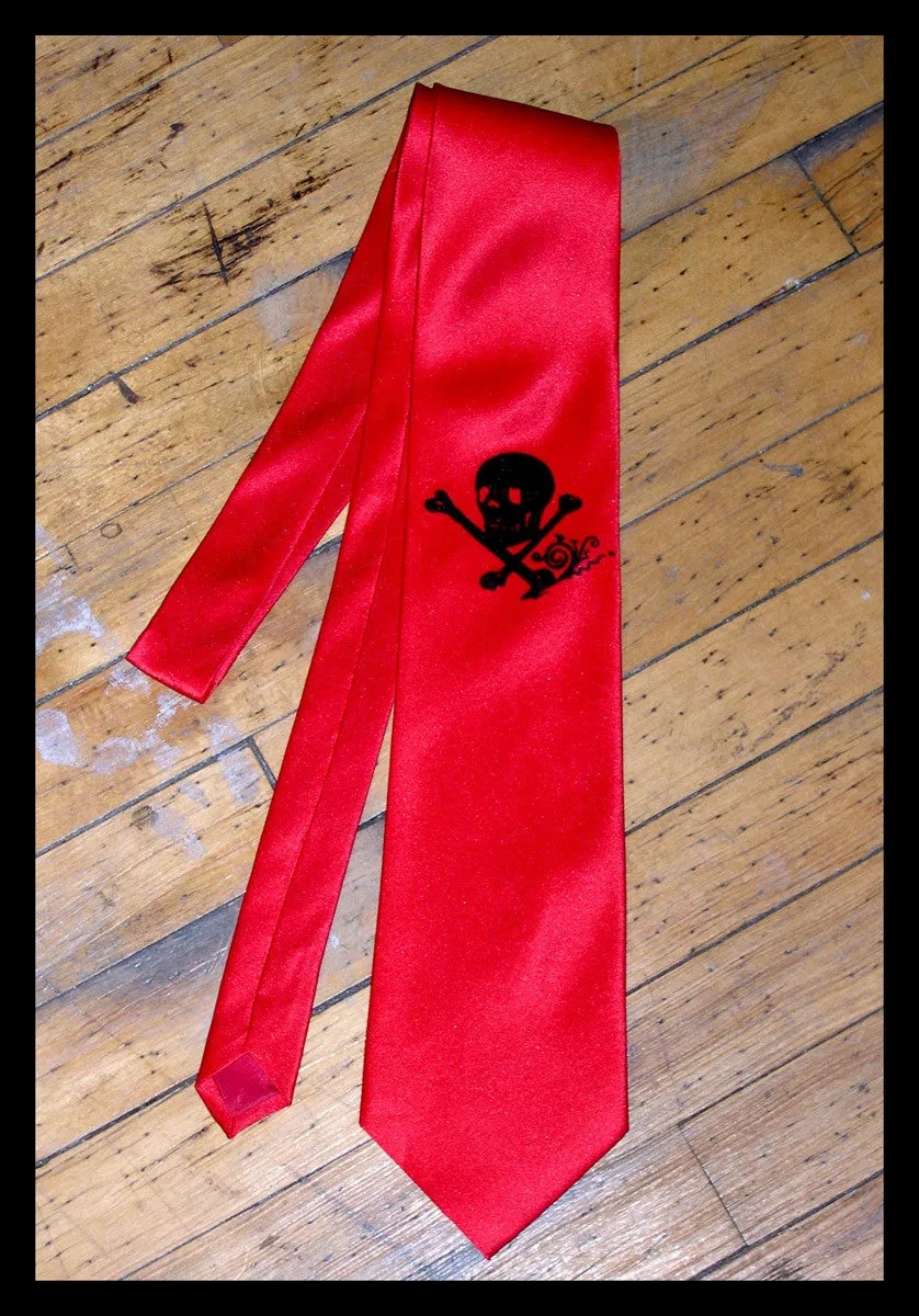 Skull   Bones Silk Necktie