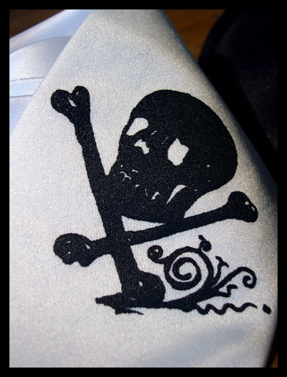Skull   Bones Silk Necktie
