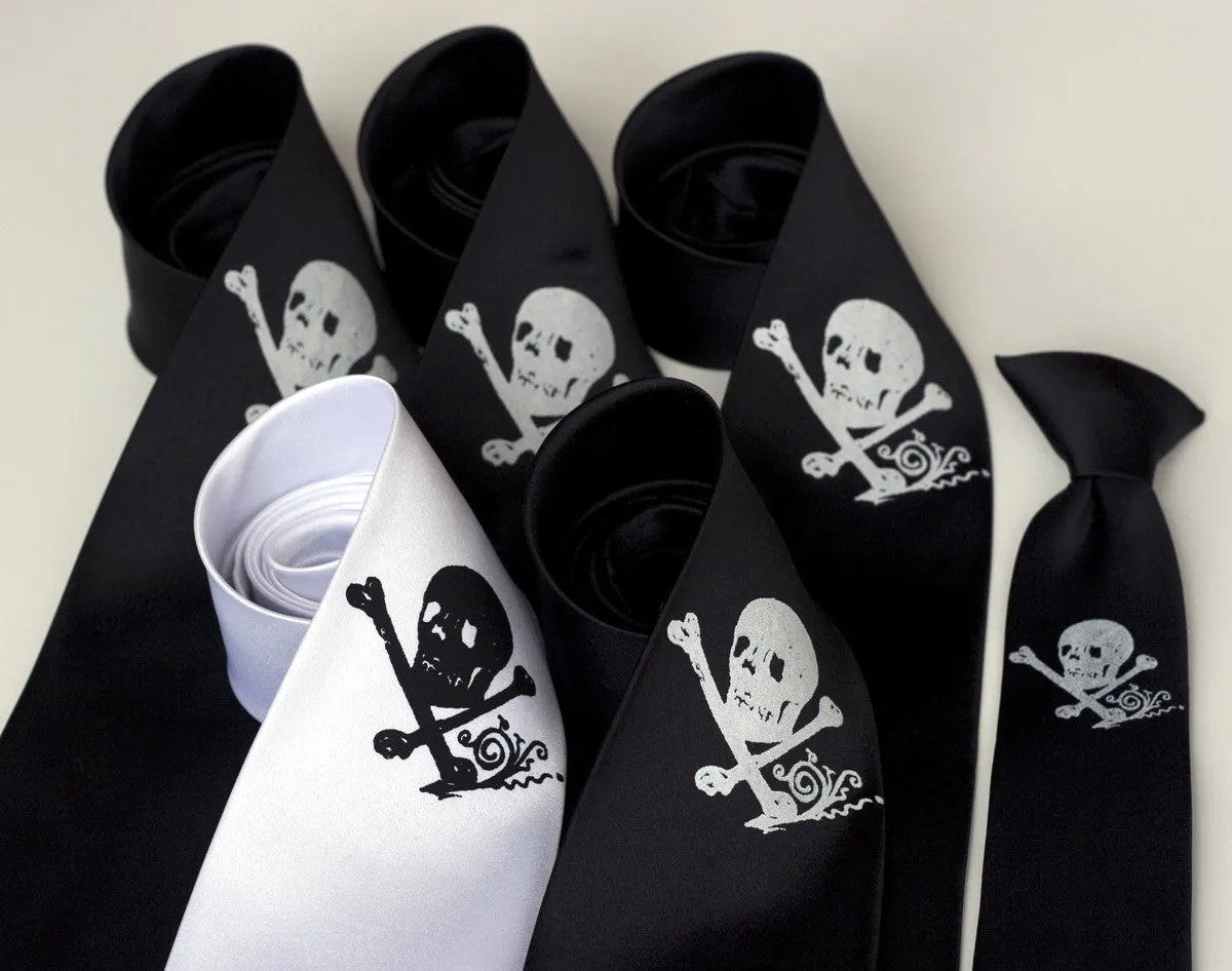Skull   Bones Silk Necktie