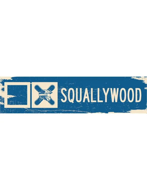 Squallywood Ski Trail Distressed Metal Sign