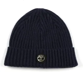 Timberland Men's Ribbed Watch Cap with Logo Plate