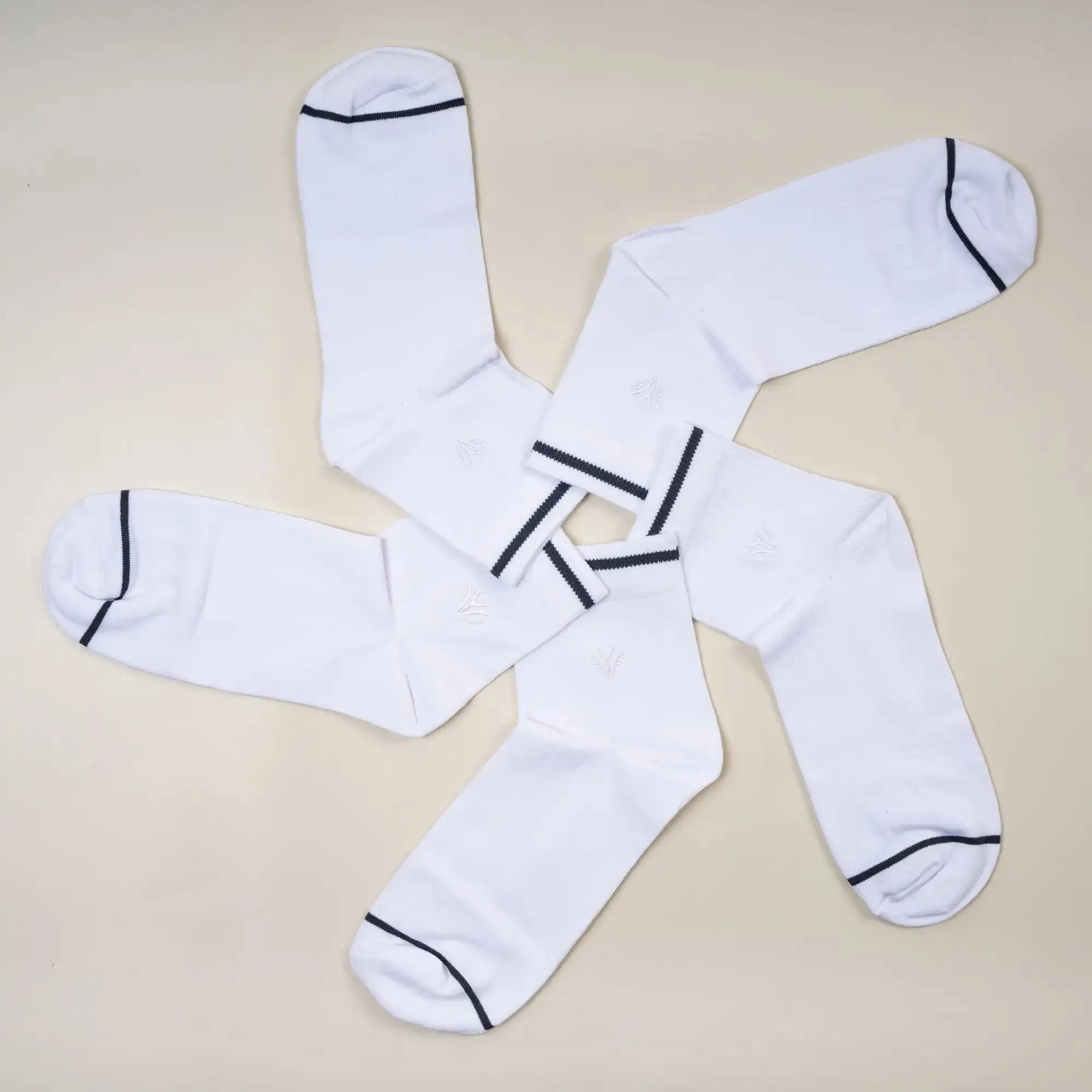Young Wings Men's White Colour Cotton Fabric Solid Ankle Length Socks - Pack of 2, Style no. M1-280 N